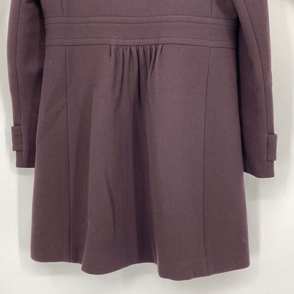 J.Crew Coletta Double Cloth Lady Pea Coat Made In Italy Plum Size 6‎ /M - Picture 12 of 16